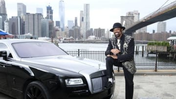 NEW YORK, NY - SEPTEMBER 28: Basketball Legend Walt 'Clyde' Frazier poses wearing PUMA Clyde 'Wraith' at the Brooklyn Bridge Park on September 28, 2016 in New York City. (Photo by Dimitrios Kambouris/Getty Images for PUMA)