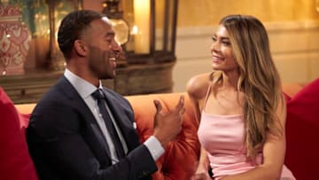THE BACHELOR - Ò2502Ó Ð The 24 women who survived the rose ceremony on arrival night discover that dating Matt is intoxicating although the atmosphere among the women is plain toxic. MattÕs adventurous first date with Bri triggers an emotional bombshell between the other jealous women, including Victoria. The largest group date in Bachelor history has 18 women dress up for a wedding photo shoot, with Matt as the groom kissing his brides. Sarah is thrilled to join Matt on a romantic ride aboard a 1930s biplane, but the love-struck bachelorette is having a difficult time seeing him with other ladies, leading to multiple women spiraling out of control on ÒThe Bachelor,Ó airing MONDAY, JAN. 11 (8:00-10:00 p.m. EST), on ABC. (ABC/Craig Sjodin)MATT JAMES, SARAH