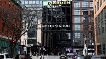 BOSTON, MASSACHUSETTS - MARCH 12: A view outside of TD Garden, the venue that hosts the Boston Bruins and Boston Celtics on March 12, 2020 in Boston, Massachusetts. It has been announced that NBA and NHL seasons have been suspended due to COVID-19 with hopes of returning later in the spring. The NBA, NHL, NCAA and MLB have all announced cancellations or postponements of events because of the virus. (Photo by Maddie Meyer/Getty Images)