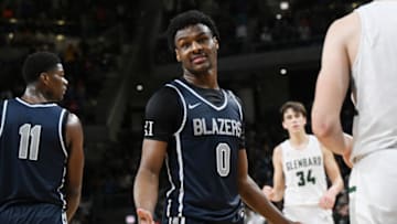 Potential Duke basketball recruiting target LeBron James Jr. (Photo by Quinn Harris/Getty Images)