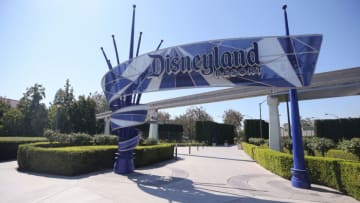 ANAHEIM, CALIFORNIA - SEPTEMBER 30: An entrance area to Disneyland stands empty on September 30, 2020 in Anaheim, California. Disney is laying off 28,000 workers amid the toll of the COVID-19 pandemic on theme parks. (Photo by Mario Tama/Getty Images)