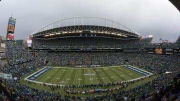 Jan 18, 2015; Seattle, WA, USA; A general view of the stadium during the first quarter between the Green Bay Packers and the Seattle Seahawks in the NFC Championship Game at CenturyLink Field. Mandatory Credit: Kirby Lee-USA TODAY Sports