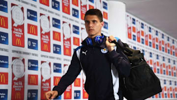LONDON, ENGLAND - AUGUST 07: Bartosz Kapustka of Leicester City arrives prior to kick off during The FA Community Shield match between Leicester City and Manchester United at Wembley Stadium on August 7, 2016 in London, England. (Photo by Michael Regan - The FA/The FA via Getty Images)