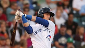 SURPRISE, AZ - NOVEMBER 03: AFL West All-Star, Cavan Biggio #26 of the Toronto Blue Jays bats during the Arizona Fall League All Star Game at Surprise Stadium on November 3, 2018 in Surprise, Arizona. (Photo by Christian Petersen/Getty Images)