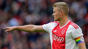 AMSTERDAM, NETHERLANDS - OCTOBER 7: Matthijs de Ligt of Ajax during the Dutch Eredivisie match between Ajax v AZ Alkmaar at the Johan Cruijff Arena on October 7, 2018 in Amsterdam Netherlands (Photo by Ed van de Pol/Soccrates/Getty Images)