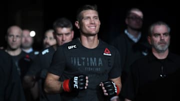 NASHVILLE, TENNESSEE - MARCH 23: Stephen Thompson walks to the Octagon prior to his welterweight bout against Anthony Pettis during the UFC Fight Night event at Bridgestone Arena on March 23, 2019 in Nashville, Tennessee. (Photo by Jeff Bottari/Zuffa LLC/Zuffa LLC via Getty Images)