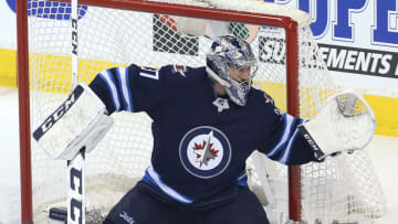 Connor Hellebuyck (Photo by Jason Halstead /Getty Images)