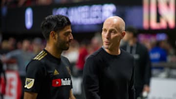 ATLANTA, GA - APRIL 07: Los Angeles FC head coach Bob Bradley after the MLS match between Los Angeles FC and Atlanta United FC on April 7, 2018 at Mercedes Benz Stadium in Atlanta, GA. (Photo by John Adams/Icon Sportswire via Getty Images)