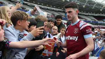 Declan Rice of West Ham United (Photo by Nigel French/Sportsphoto/Allstar via Getty Images)