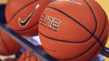 Jan 25, 2015; Atlanta, GA, USA; Detailed view of Nike basketballs on a rack before a game between the Boston College Eagles and Georgia Tech Yellow Jackets at McCamish Pavilion. Mandatory Credit: Brett Davis-USA TODAY Sports