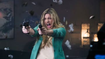 Legends of Tomorrow -- "Mortal Khanbat" -- Image Number: LGN505a_0467b.jpg -- Pictured: Jes Macallan as Ava Sharpe -- Photo: Jeff Weddell/The CW -- © 2020 The CW Network, LLC. All Rights Reserved.