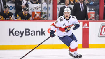 PITTSBURGH, PA - MARCH 05: Florida Panthers Left Wing Jamie McGinn (88) skates during the first period in the NHL game between the Pittsburgh Penguins and the Florida Panthers on March 5, 2019, at PPG Paints Arena in Pittsburgh, PA. (Photo by Jeanine Leech/Icon Sportswire via Getty Images)