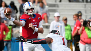 LAWRENCE, KS - OCTOBER 7: Quarterback Peyton Bender