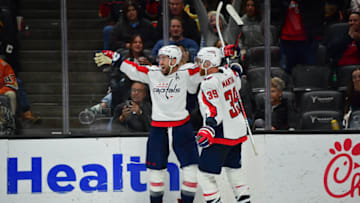 Tom Wilson, Anthony Mantha, Washington Capitals Mandatory Credit: Gary A. Vasquez-USA TODAY Sports