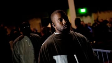 Jan 19, 2020; Pigeon Forge, TN, USA; Kanye West enters the annual Strength to Stand Youth Conference at the LeConte Center in Pigeon Forge, Tenn. on Sunday, Jan. 19, 2020. Kanye West and his 100-member Sunday Service Choir performed along with West's pastor, Adam Tyson. Mandatory Credit: Calvin Mattheis/Knoxville News Sentinel via USA TODAY NETWORK