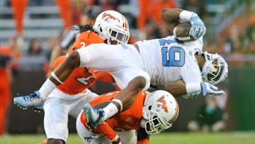 BLACKSBURG, VA - OCTOBER 21: Safety Reggie Floyd