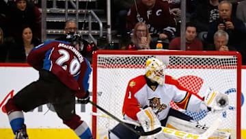 DENVER, CO - MARCH 03: Goalie Roberto Luongo