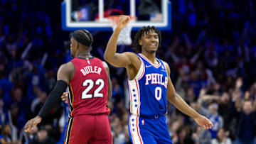 Miami Heat and Tyrese Maxey (Bill Streicher-USA TODAY Sports)