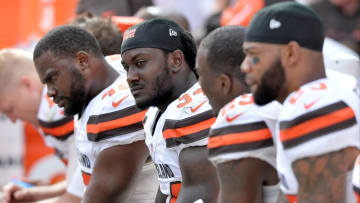 Sep 18, 2016; Cleveland, OH, USA; Cleveland Browns running back Isaiah Crowell (34) at FirstEnergy Stadium. Mandatory Credit: Ken Blaze-USA TODAY Sports