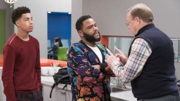 BLACK-ISH - "Stand Up, Fall Down" - Junior hasn't been doing much at home during his gap year, so Dre decides to put him to work as an intern at Stevens & Lido. Junior is astonished to see Dre's co-workers say offensive things and Dre letting it slide. Meanwhile, Bow lets Ruby watch Devante after the nanny quits; and Ruby has a hard time following Bow's rules, on "black-ish," TUESDAY, NOV. 27 (9:00-9:30 p.m. EST), on The ABC Television Network. (ABC/Ron Tom)MARCUS SCRIBNER, ANTHONY ANDERSON, PETER MACKENZIE