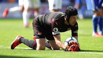 CARDIFF, WALES - SEPTEMBER 02: Petr Cech of Arsenal during the Premier League match between Cardiff City and Arsenal FC at Cardiff City Stadium on September 2, 2018 in Cardiff, United Kingdom. (Photo by Catherine Ivill/Getty Images)