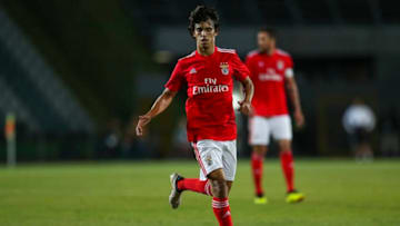 SETUBAL, PORTUGAL - JULY 13: SL Benfica midfielder Joao Felix from Portugal during the match between SL Benfica and Vitoria Setubal FC for the Internacional Tournament of Sadoat Estudio do Bonfim on July 13, 2018 in Setubal, Portugal. (Photo by Carlos Rodrigues/Getty Images)