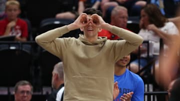 Chet Holmgren #7 of the Oklahoma City Thunder (Photo by Chris Gardner/Getty Images)