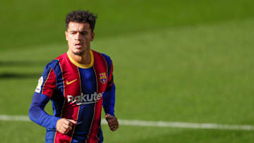 BARCELONA, SPAIN - NOVEMBER 29: Coutinho of FC Barcelona during the La Liga Santander match between FC Barcelona v Osasuna at the Camp Nou on November 29, 2020 in Barcelona Spain (Photo by David S. Bustamante/Soccrates/Getty Images)