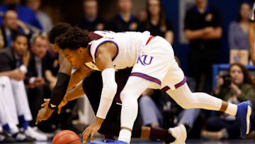 LAWRENCE, KS - JANUARY 27: Devonte' Graham