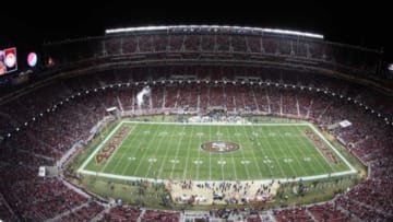 Dec 20, 2014; Santa Clara, CA, USA; General view of the opening kickoff between the San Diego Chargers against the San Francisco 49ers at Levi