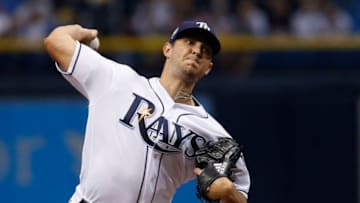 ST. PETERSBURG, FL - SEPTEMBER 25: Jake Faria #34 of the Tampa Bay Rays pitches during the first inning of a game against the New York Yankees on September 25, 2018 at Tropicana Field in St. Petersburg, Florida. (Photo by Brian Blanco/Getty Images)