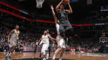 Brooklyn Nets Jarrett Allen. Mandatory Copyright Notice: Copyright 2017 NBAE (Photo by Nathaniel S. Butler/NBAE via Getty Images)