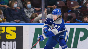 OSHAWA, ONTARIO - NOVEMBER 07: Quentin Musty. (Photo by Chris Tanouye/Getty Images)