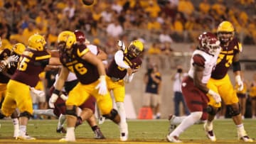 TEMPE, AZ - AUGUST 31: Quarterback Manny Wilkins