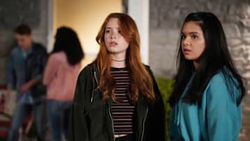 Walker -- “Back in the Saddle” -- Image Number: WLK102b_0447r -- Pictured (L-R): Violet Brinson as Stella Walker and Isabel Munoz as Gabriela Flores -- Photo: Rebecca Brenneman/The CW -- © 2021 The CW Network, LLC. All Rights Reserved.