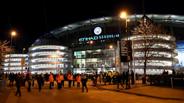 MANCHESTER, ENGLAND - FEBRUARY 27: General view outside the stadium prior to the Premier League match between Manchester City and West Ham United at Etihad Stadium on February 27, 2019 in Manchester, United Kingdom. (Photo by Shaun Botterill/Getty Images)