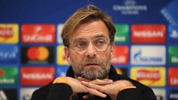 LIVERPOOL, ENGLAND - DECEMBER 05: Jurgen Klopp, Manager of Liverpool looks on during a Liverpool FC press conference at Melwood Training Ground on December 5, 2017 in Liverpool, England. (Photo by Clive Brunskill/Getty Images)