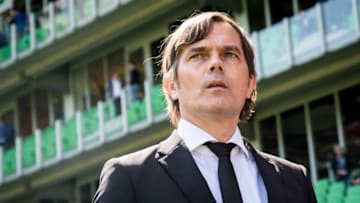 coach Phillip Cocu of PSVduring the Dutch Eredivisie match between FC Groningen and PSV Eindhoven at Noordlease stadium on May 07, 2017 in Groningen, The Netherlands(Photo by VI Images via Getty Images)