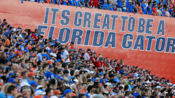 GAINESVILLE, FL - OCTOBER 05: A view of Ben Hill Griffin Stadium during the game against the Arkansas Razorbacks on October 5, 2013 in Gainesville, Florida. (Photo by Sam Greenwood/Getty Images)
