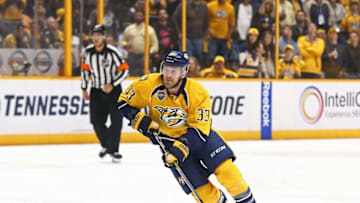 Nashville Predators center Colin Wilson (33). Mandatory Credit: Aaron Doster-USA TODAY Sports