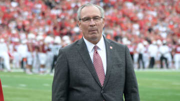 LINCOLN, NE - SEPTEMBER 08: Athletic Director Bill Moos of the Nebraska Cornhuskers on the field during the game against the Colorado Buffaloes at Memorial Stadium on September 8, 2018 in Lincoln, Nebraska. (Photo by Steven Branscombe/Getty Images)