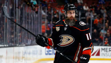 ANAHEIM, CA - NOVEMBER 1: Patrick Eaves #18 of the Anaheim Ducks skates during the game against the New York Rangers on November 1, 2018 at Honda Center in Anaheim, California. (Photo by Debora Robinson/NHLI via Getty Images)