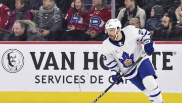 LAVAL, QC - MARCH 08: Zach O'Brien #23 of the Toronto Marlies skates against the Laval Rocket during the AHL game at Place Bell on March 8, 2019 in Laval, Quebec, Canada. The Toronto Marlies defeated the Laval Rocket 3-0. (Photo by Minas Panagiotakis/Getty Images)
