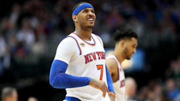 DALLAS, TX - JANUARY 25: Carmelo Anthony