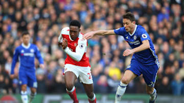 LONDON, ENGLAND - FEBRUARY 04: Danny Welbeck of Arsenal and Nemanja Matic of Chelsea during the Premier League match between Chelsea and Arsenal at Stamford Bridge on February 4, 2017 in London, England. (Photo by Catherine Ivill - AMA/Getty Images)