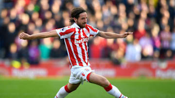 STOKE ON TRENT, ENGLAND - OCTOBER 15: Joe Allen of Stoke City in action during the Premier League match between Stoke City and Sunderland at Bet365 Stadium on October 15, 2016 in Stoke on Trent, England. (Photo by Stu Forster/Getty Images)