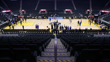 SAN FRANCISCO, CALIFORNIA - MARCH 07: A general view during the warm up before the game between the Golden State Warriors and the Philadelphia 76ers at Chase Center on March 07, 2020 in San Francisco, California. NOTE TO USER: User expressly acknowledges and agrees that, by downloading and/or using this photograph, user is consenting to the terms and conditions of the Getty Images License Agreement. (Photo by Lachlan Cunningham/Getty Images)