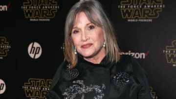 Carrie Fisher attends the Premiere of Walt Disney Pictures and Lucasfilm's "Star Wars: The Force Awakens" on December 14, 2015 in Hollywood, California.