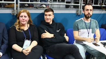ISTANBUL, TURKEY - APRIL 16: NBA team Sacremento Kings player Bogdan Bogdanovic (middle) during the Turkish Airlines EuroLeague Play Off game 1 between Fenerbahce Beko Istanbul v Zalgiris Kaunas at Ulker Sports and Event Hall on April 16, 2019 in Istanbul, Turkey. (Photo by Tolga Adanali/EB via Getty Images)