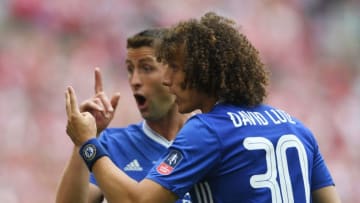 LONDON, ENGLAND - MAY 27: David Luiz of Chelsea and Gary Cahill of Chelsea react during The Emirates FA Cup Final between Arsenal and Chelsea at Wembley Stadium on May 27, 2017 in London, England. (Photo by Mike Hewitt/Getty Images)
